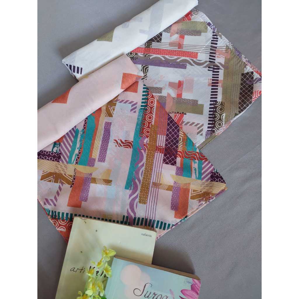 HIJAB SEGIEMPAT UMAMA SQUARE BURSA MOTIF 09 UKURAN 110X110CM / UMAMA SCARF JILBAB SEGI EMPAT VOAL PR