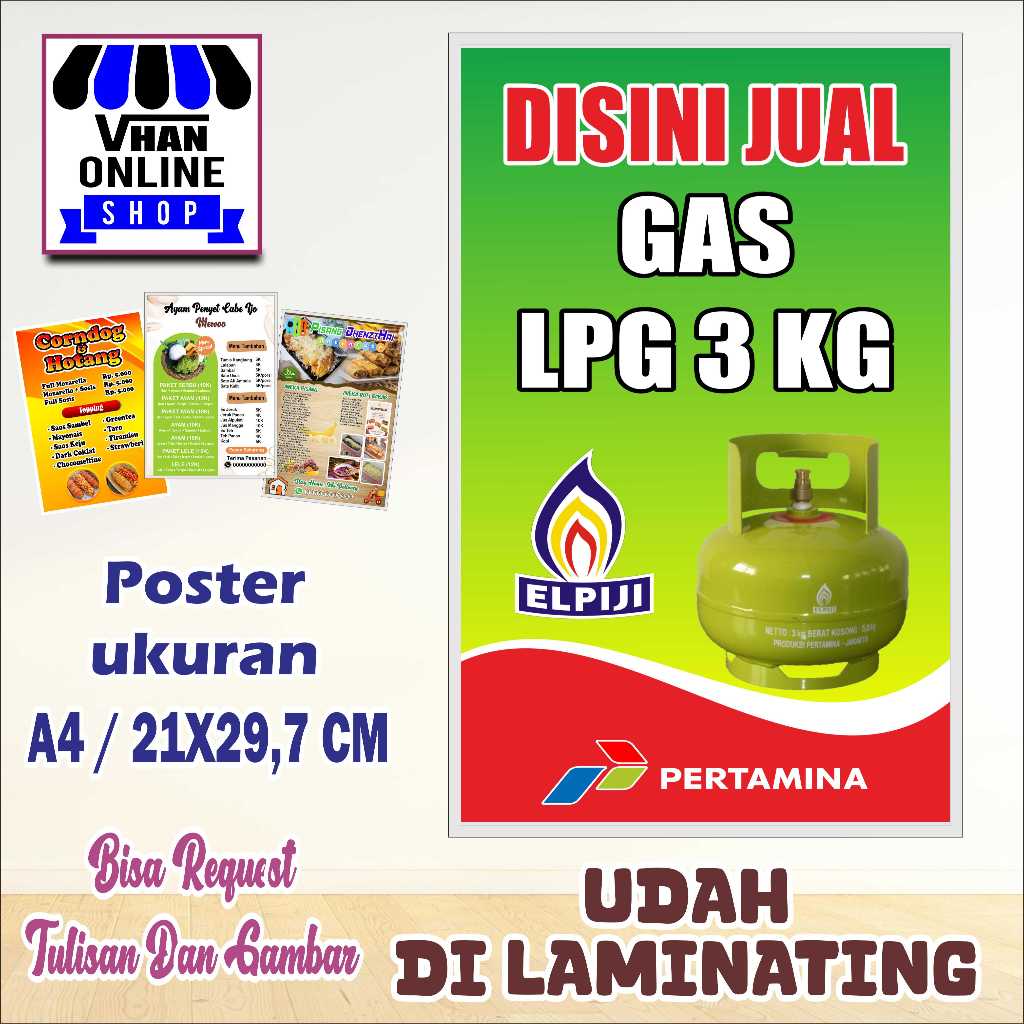 Cetak Poster Jual Gas LPG 3 Kg Keren Murah