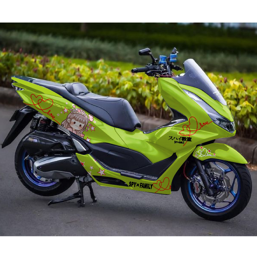 sticker decal pcx full body motif stabilo bisa custom stiker variasi racing [ bisa cod ]
