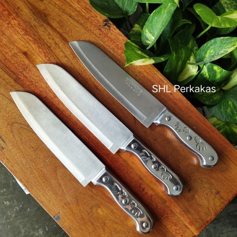 PISAU STAINLESS UKURAN BESAR CAP IKAN EMAS KEMBAR - PISAU DAGING PISAU MASAK SERBA GUNA