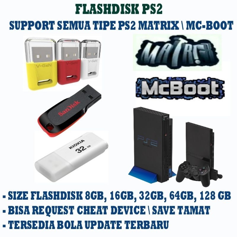 Flashdisk PS2 Support Buat PS2 Matrix-MCBoot