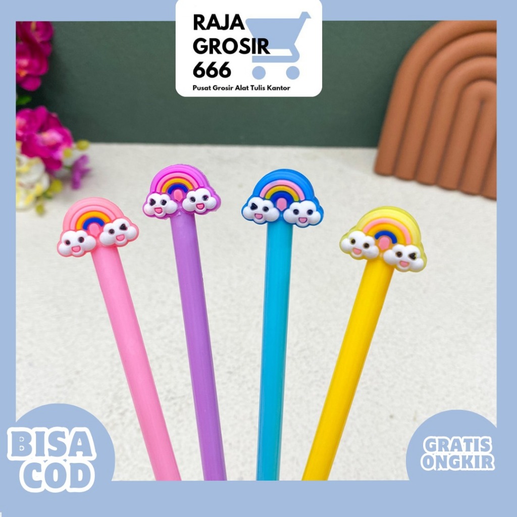 

PULPEN GEL AWAN PELANGI PGK-1600 PEN PENA ALAT TULIS IMUT KADO UNIK KOREA AESTHETIC
