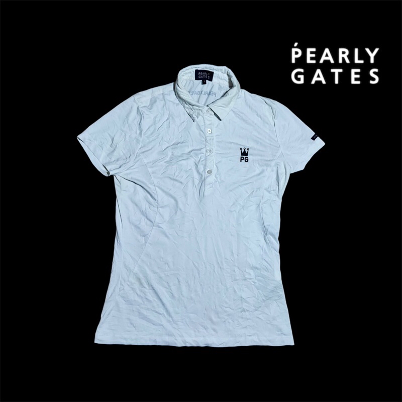 Kaos Polo Wanita PG PEARLY GATES GOLF White  Original Second Preloved