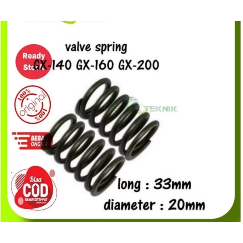VALVE SPRING GX160. PIR KLEP GX 160. PIR KLEP DISEL BENSIN ALKON. PER KLEP GX
