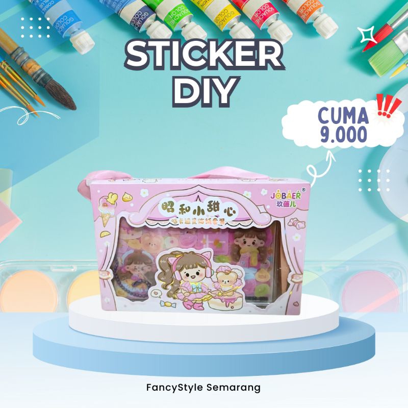 

STICKER DIY FANCY GIRL CARTOON