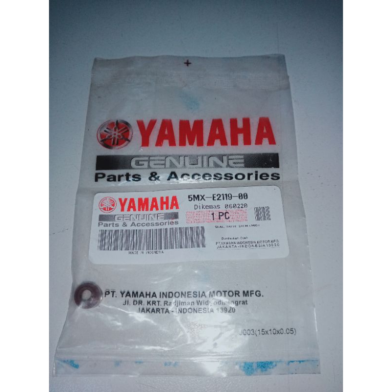 Suku cadang/sparepart Yamaha Termurah Original Seal Sil Klep 5MX-E2119-00 Seal Sil Klep Yamaha Mio S