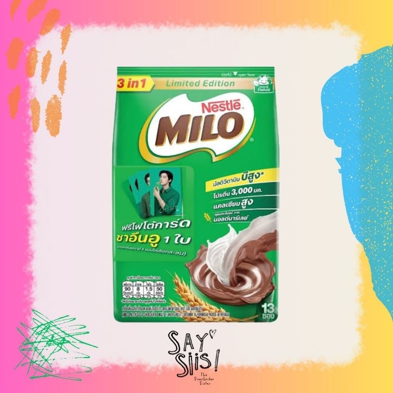 

[READY STOCK] Milo Activ-Go Chocolate Malt - Less Sugar Mixed - Cha Eun Woo Edition Free Photo Card