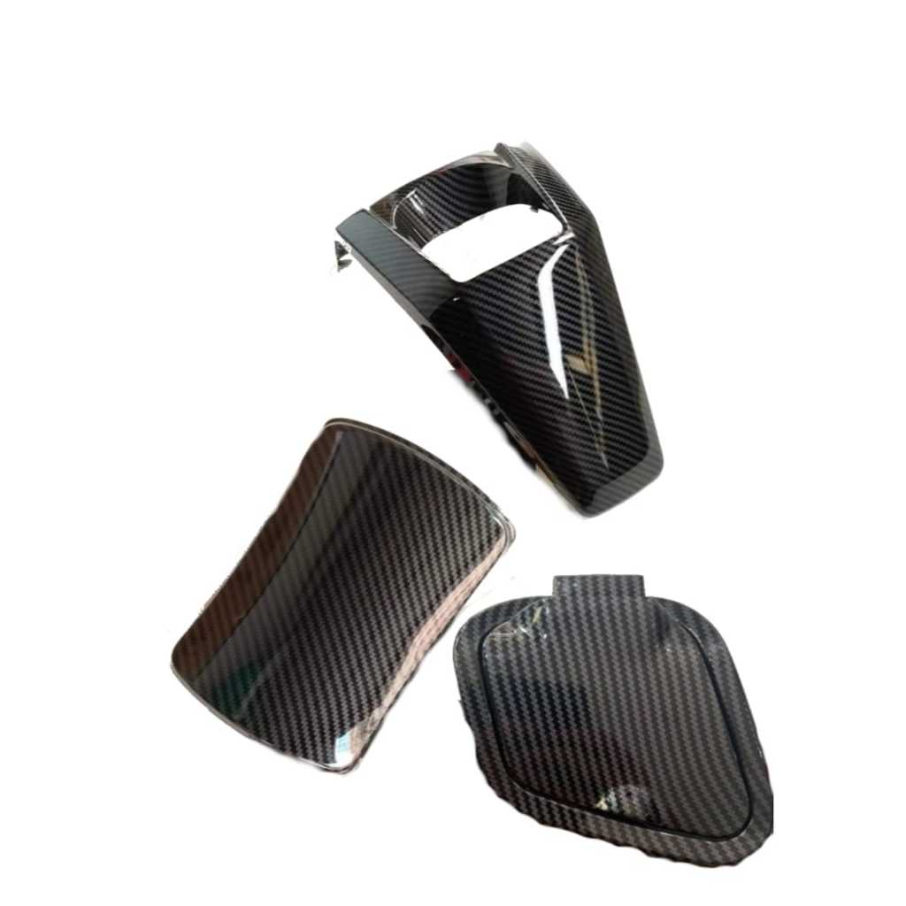 COVER BODY TENGAH NMAX NEW SET 3 CARBON ZORO / COVER KUNCI KONTAK NMAX NEW CARBON ZORO / COVER LACI 