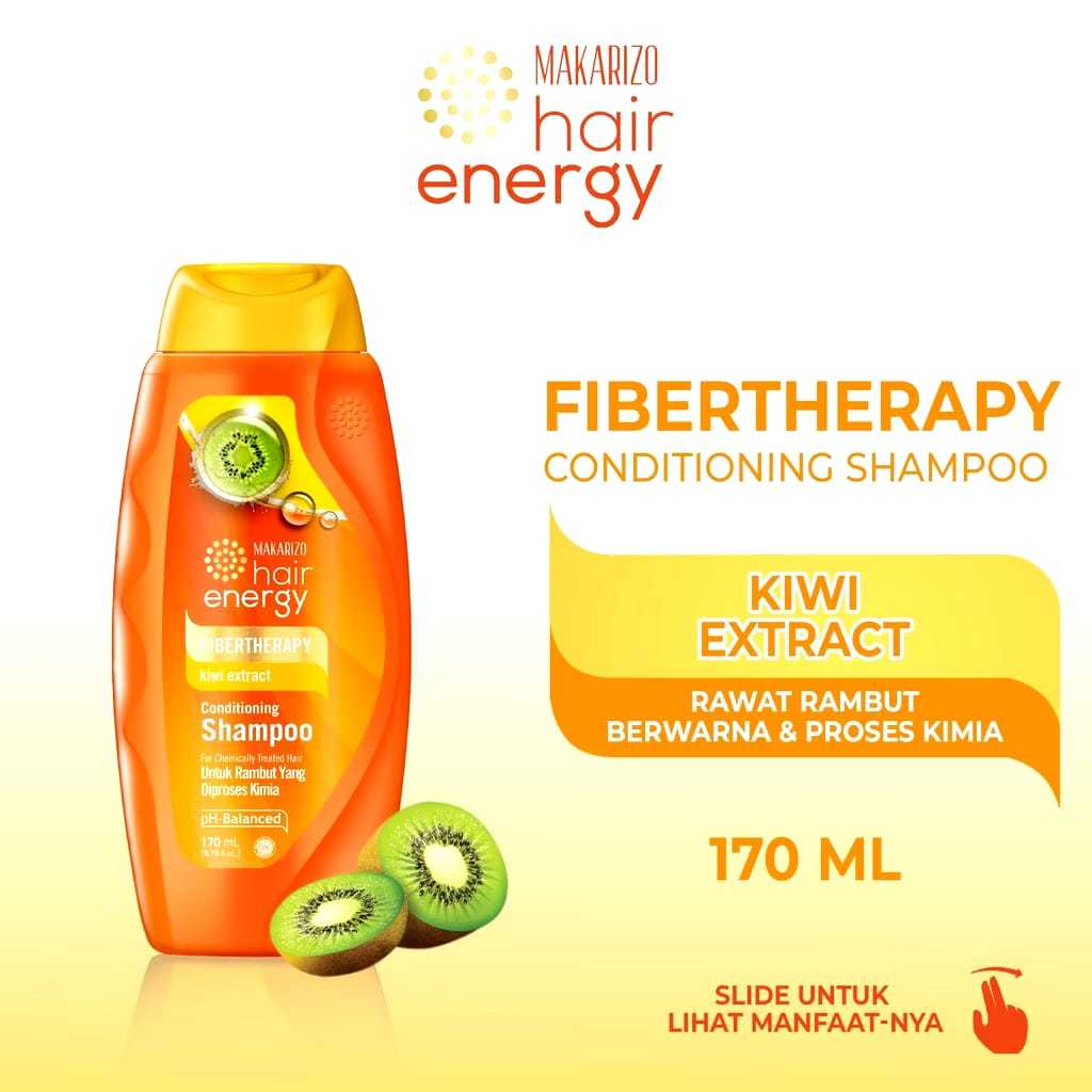 Makarizo Hair Energy Fibertherapy Conditioning Shampoo Kiwi 170 mL