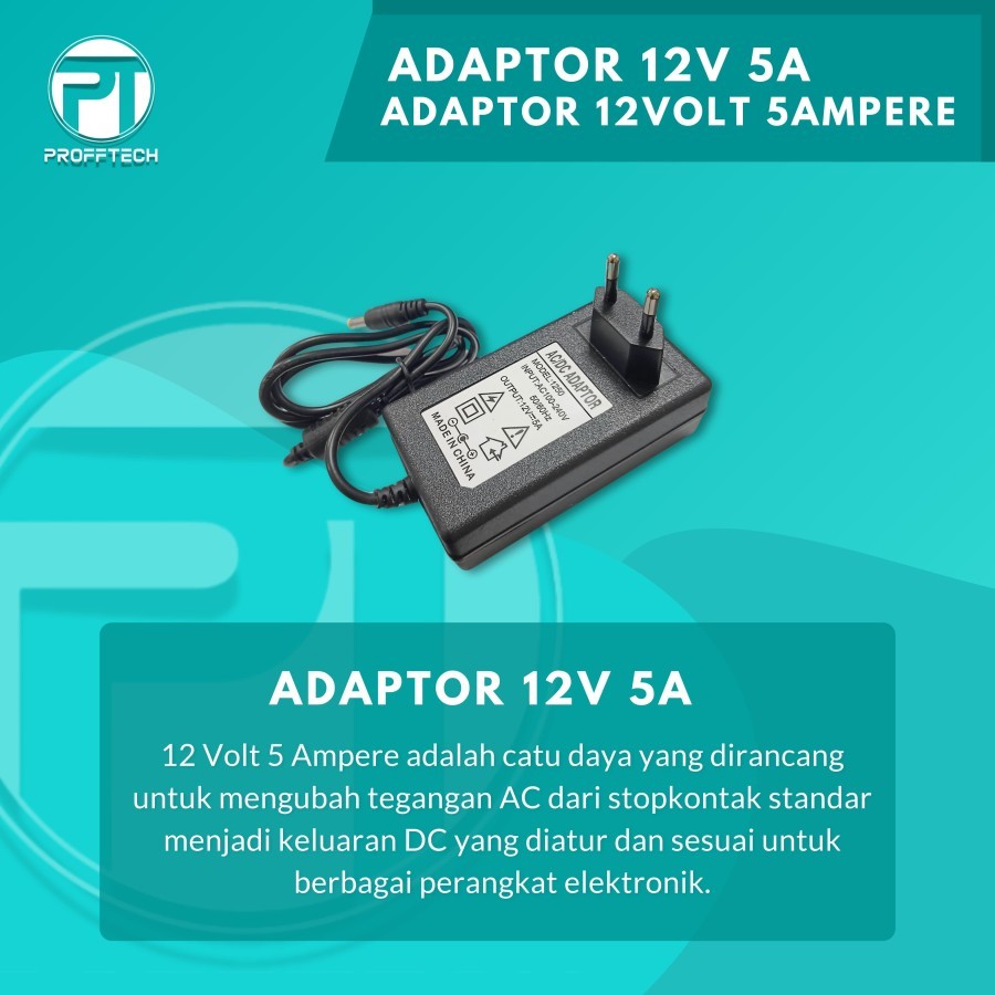 Adaptor 12V 5A / adaptor 12 volt 5 ampere,original