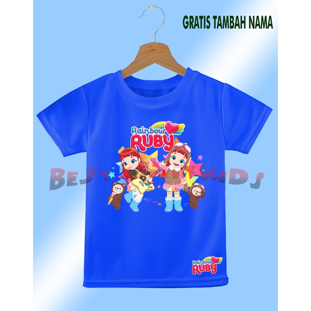 Kaos Atasan Anak Rainbow Ruby Karakter Ruby dan Choco