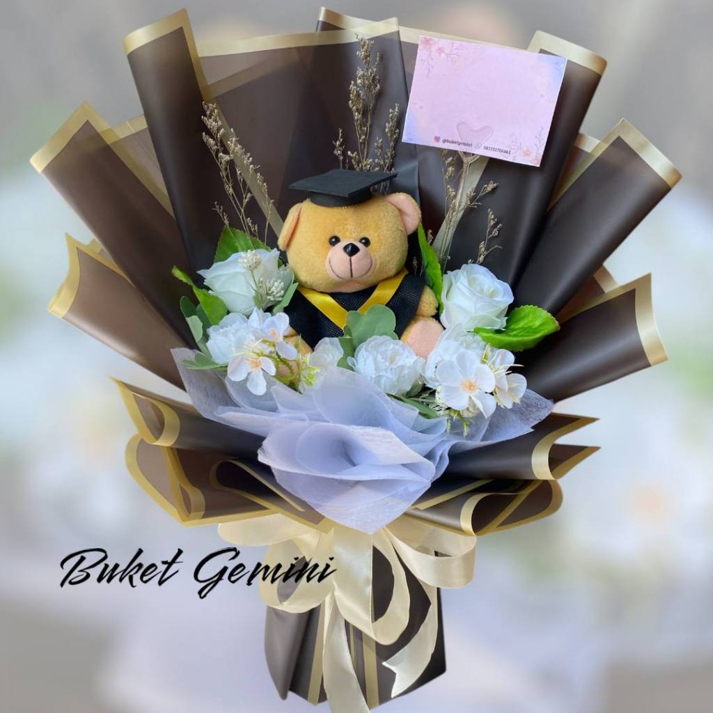 Buket Wisuda, Graduation Bouquet, Buket Bunga, Buket Snack, Buket Boneka, Wisuda Cewek, Wisuda Cowok
