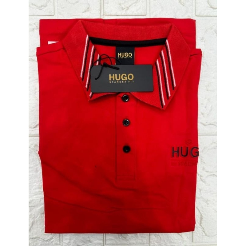 Kaos Kerah HUGO SELECTION ORIGINAL100% [BISA COD]//SPANDEK IMPORT//krah polo//pria dewasa//baju dist