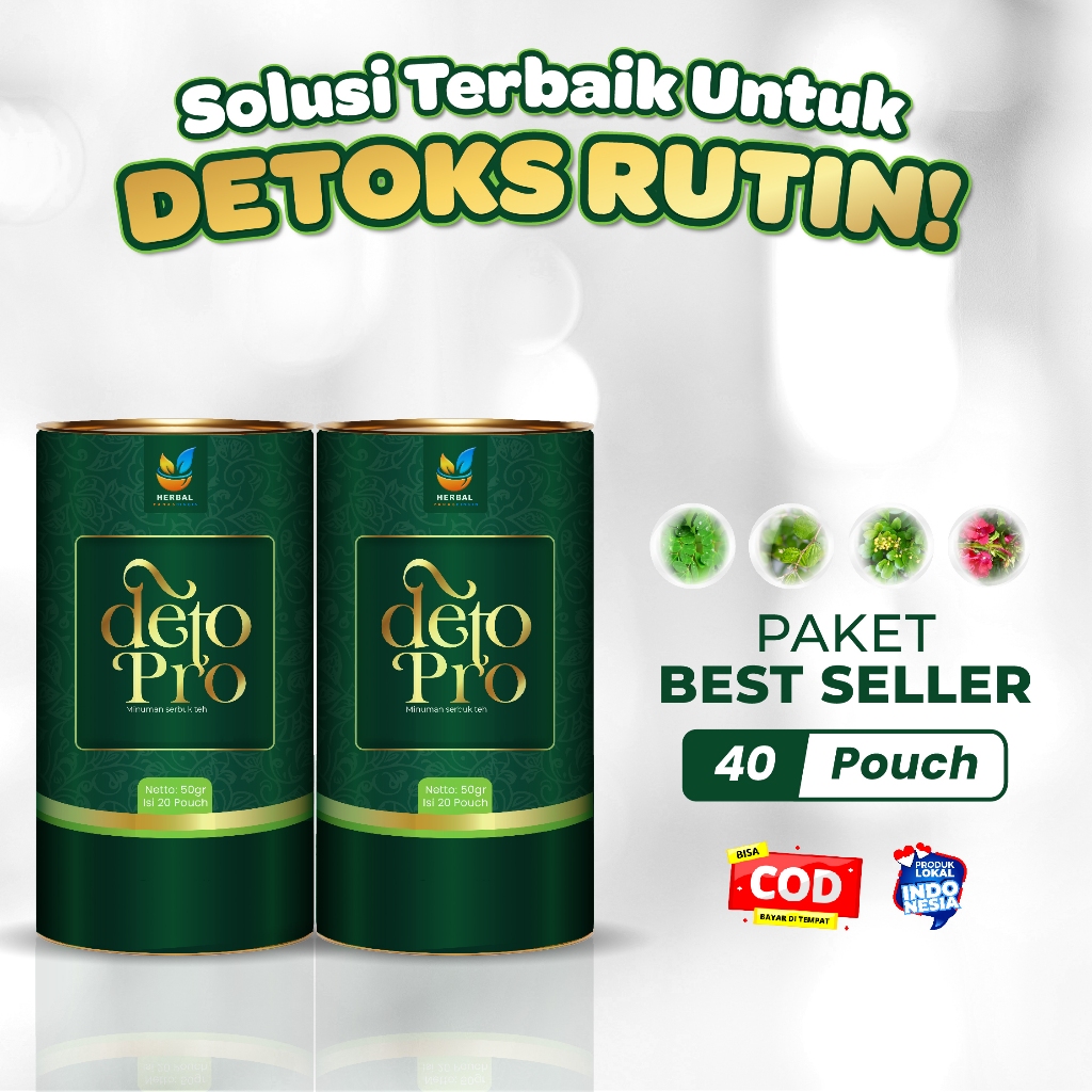 

Bundling 2 Kaleng Deto Pro Teh Herbal Alami Organik Untuk Proses Detoks Alami Tubuh pelangsing Badan