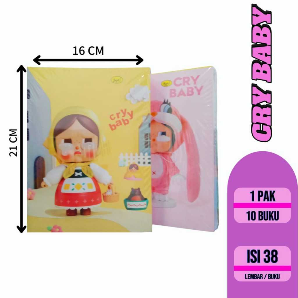 

Buku Tulis Cry Baby 38/58 Lembar SEJATI -Buku Kwarto Sejati Fancy {1Pcs}