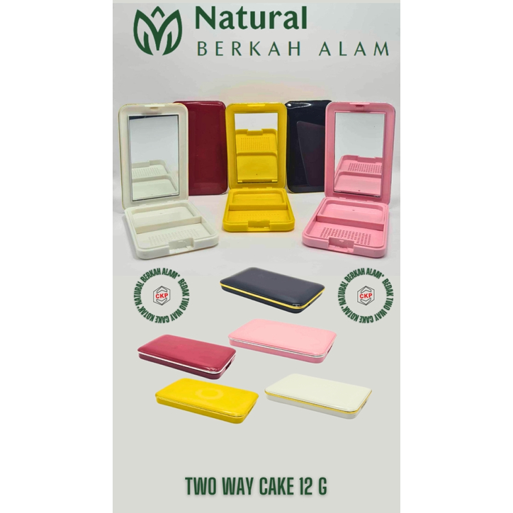 Pot Bedak Padat TWC Kotak + Godet Dan Puff / Bedak / Wadah / Set Bedak / Bedak Two Way Cake Kotak / 