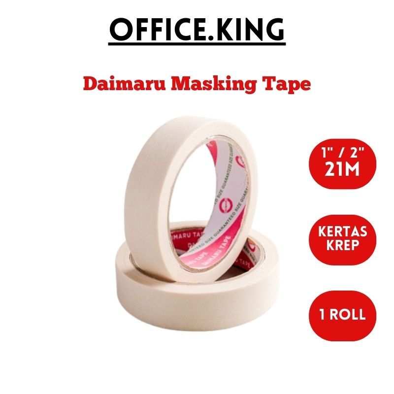 

Lakban Masking Tape Kertas 24mm 1” X 21M DAIMARU