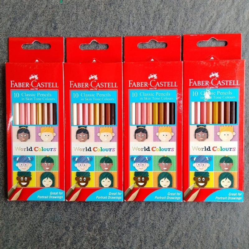 

RB Pensil Warna Kulit Classic Pencils Skin Tone Faber Castell 10 Warna ( Set ) [ Original ]