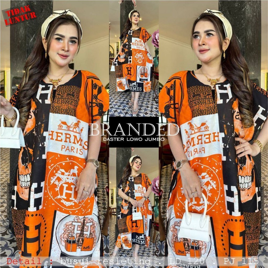 DASTER LOWO RESLETING DEPAN MOTIF KEKINIAN BRANDED-SN BATIK BAHAN RAYON HALUS ADEM LD 120 CM FIT XL 