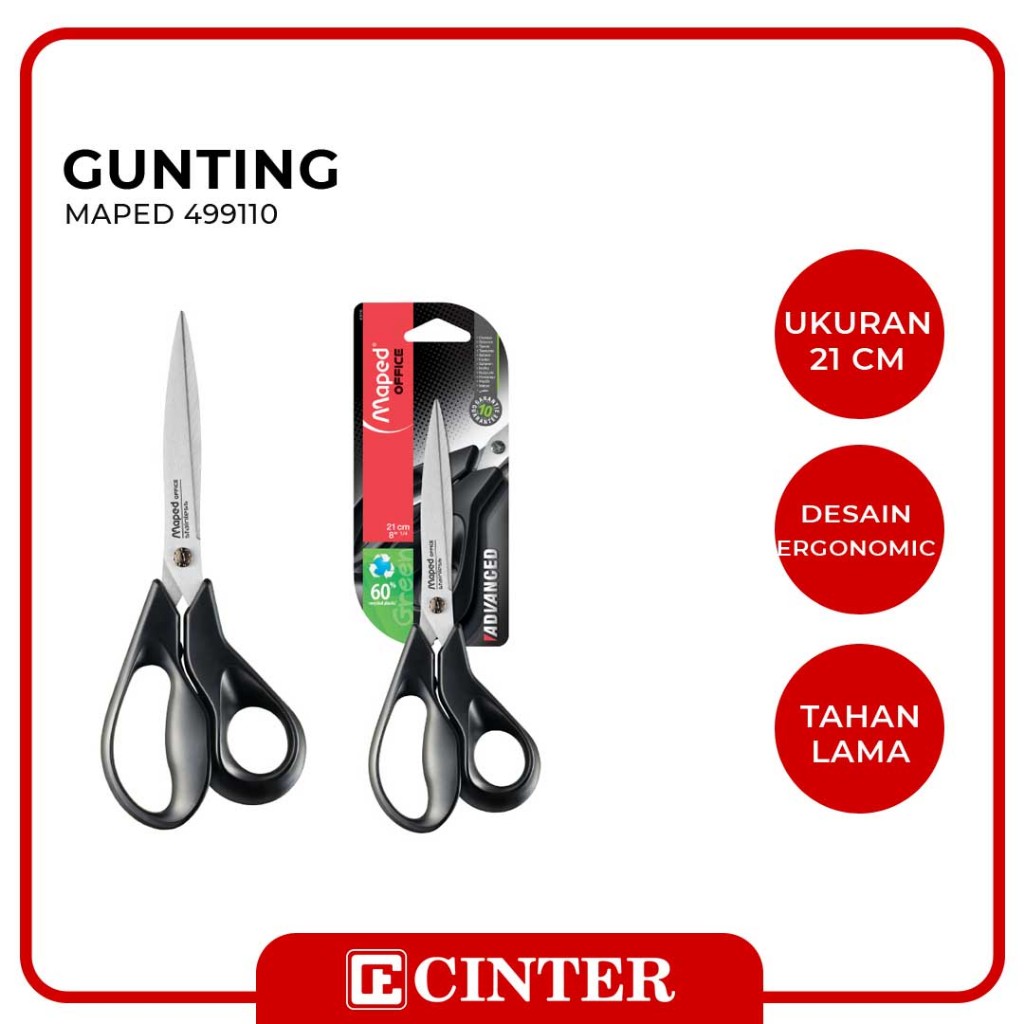 

MAPED - GUNTING / SCISSORS ADVANCED GREEN 21 CM BLISTER 499110