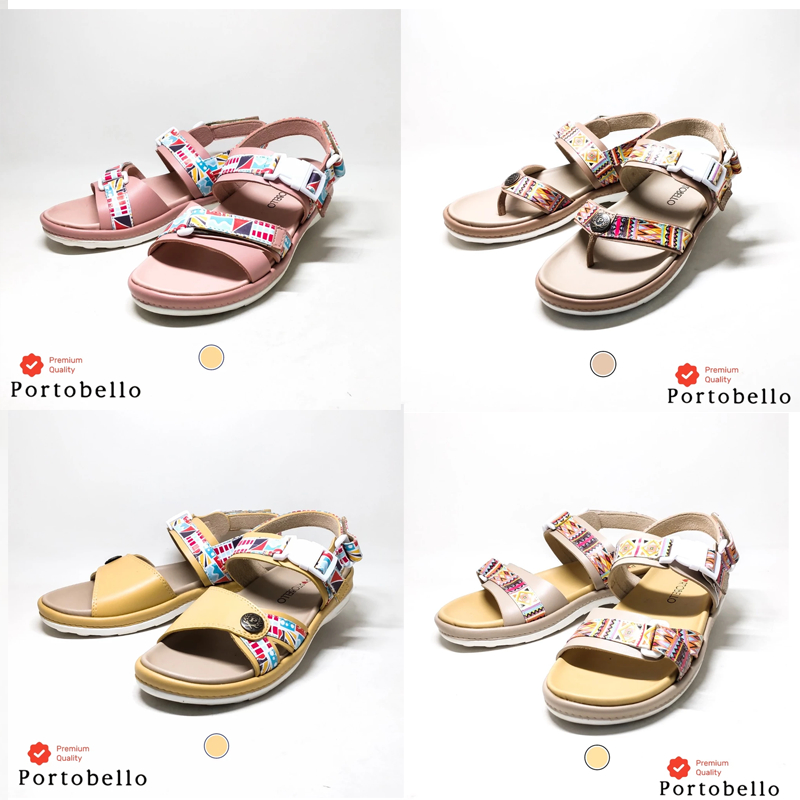 sandal wanita kasual strap printing dari portobello