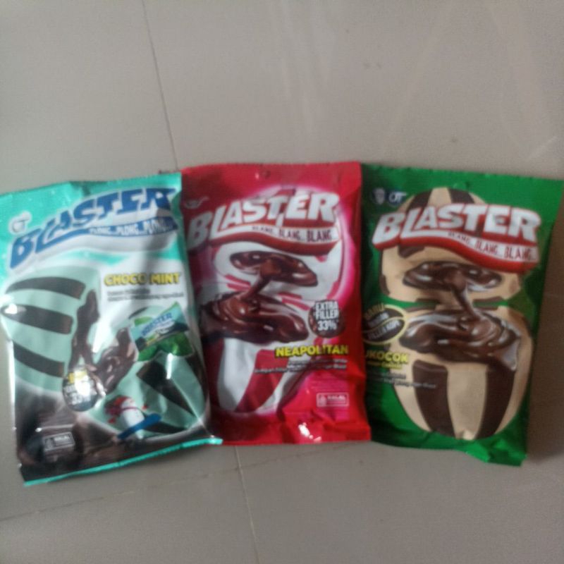 

blaster candy permen isian coklat mint bulk isi 50 sct