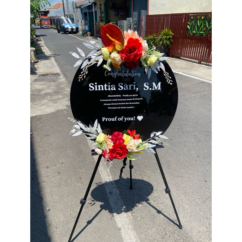 papan bunga akrilik/papan bunga semarang/papan bunga artifical /papan bunga 24jam/ papan bunga lelay