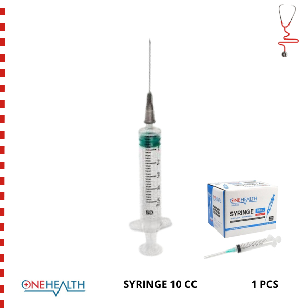 Jarum Suntikan Spuit 10 ml Syringe 10 cc Medis 1 Box Alat Injeksi Suntik Disposable