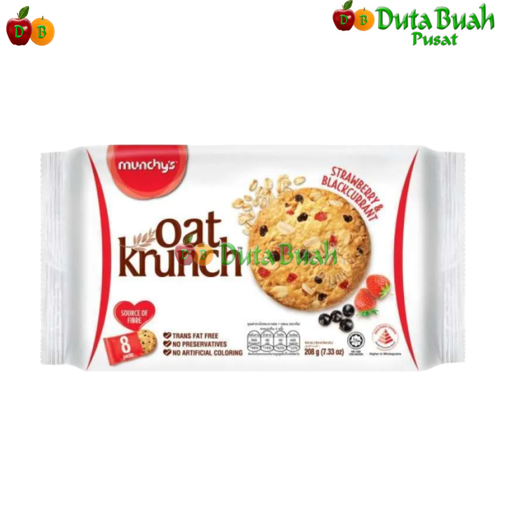 

DUTA BUAH Munchy's Oat Krunch Strawberry & Blackcurrant 208g