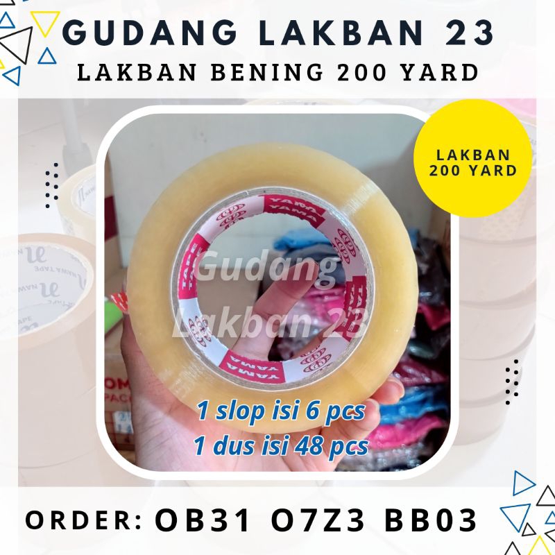 

(Eceran 1 pcs) Lakban Bening 200 Yard x 45mm Kualitas Ekspor Super Lengket Tidak Mudah Putus