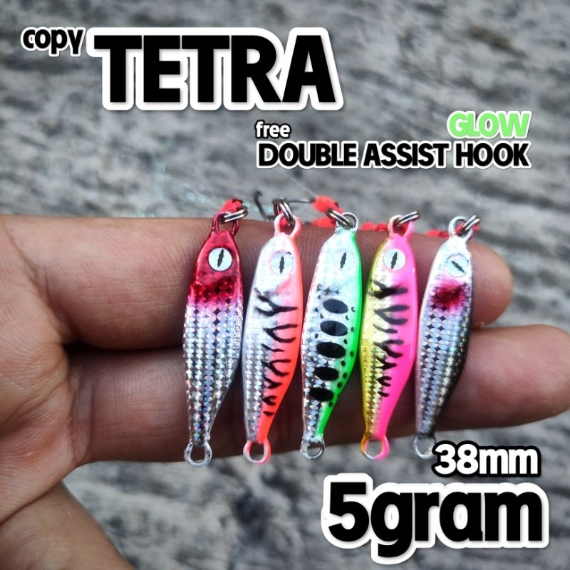 umpan MICRO JIG 5gram copy tetra free double assist