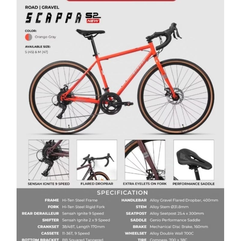 Sepeda gravel touring Genio scappa s2 2024 NEW