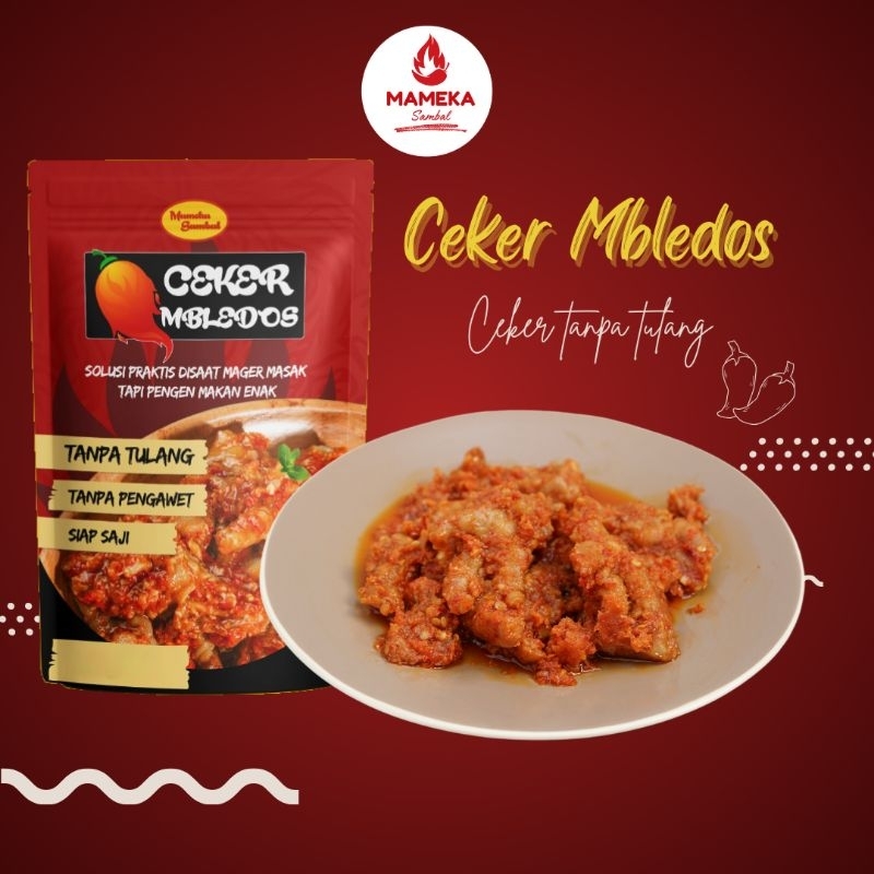 

Sambal Ceker Pedas Mbledos TANPA TULANG - 150 Gr EXTRA!