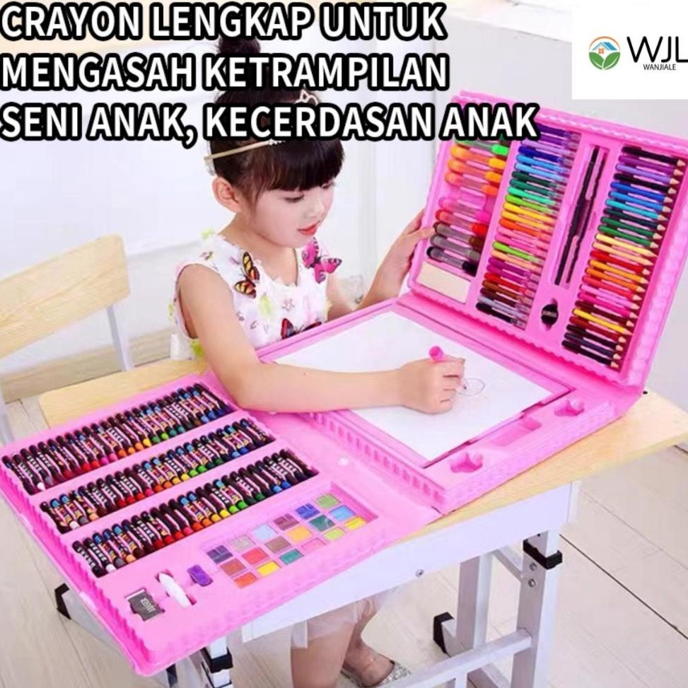 

KODE S75S WANJIALE PALING LENGKAP Crayon Anak Pengasah 28pcs Set Alat Menggambar Melukis Anakanak Crayon Cat Air Pensil Alat Lukis Set