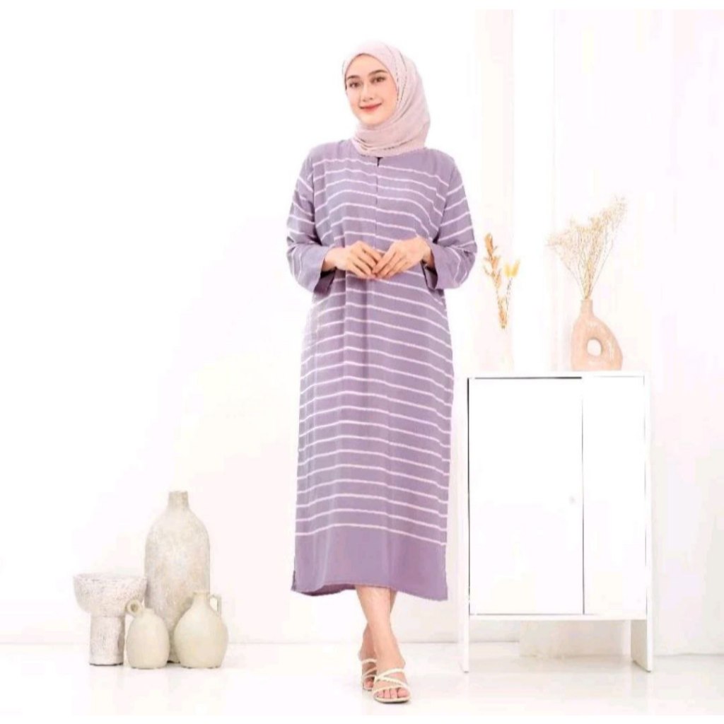 Homedress Batik Daster Arisa Rayon Busui LD 120 Lengan Panjang Tebal - Nyaman