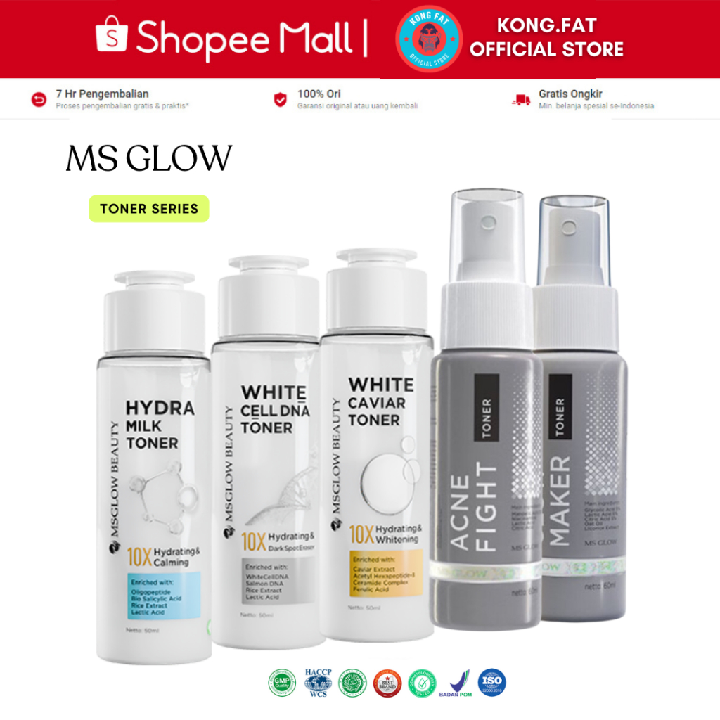 MS GLOW Toner Glowing / Toner Acne
