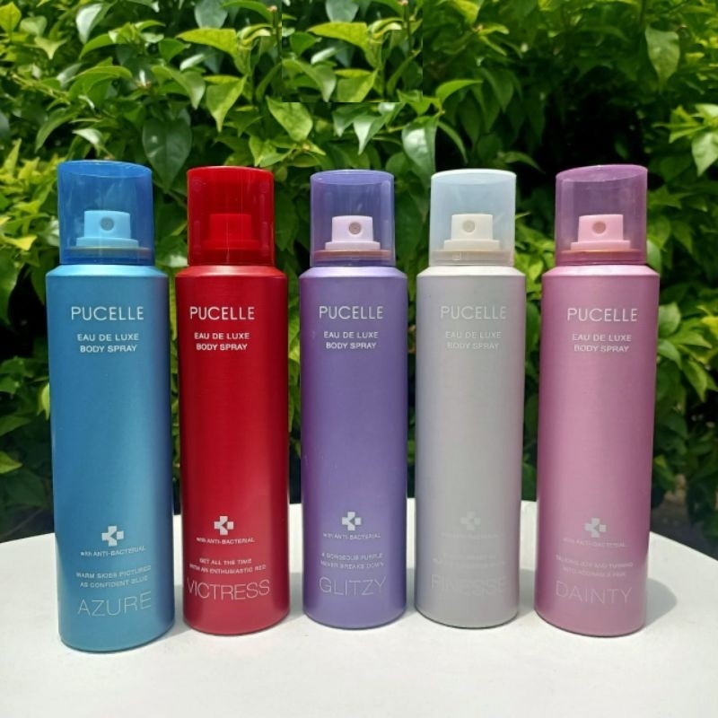Perawatan Tubuh Parfum / Perfume Pucelle Eau De Luxe Body Spray 150 Ml Varian Glitzy, Lucent, Dainty
