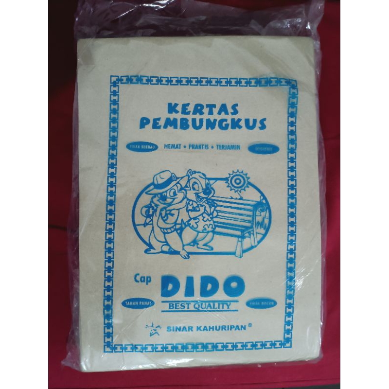 CAP DIDO KERTAS BUNGKUS MAKANAN ISI 250 LEMBAR KERTAS MINYAK BIRU