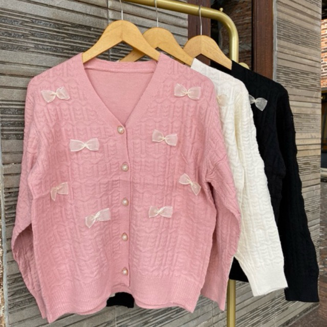 Cardi rajut pita import bangkok cardi rajut tebal bkk pita