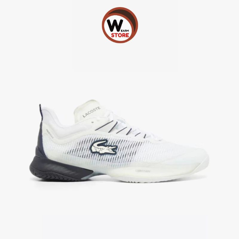 sepatu tenis wanita lacoste ag-lt23 ultra 224 1 sma white navy