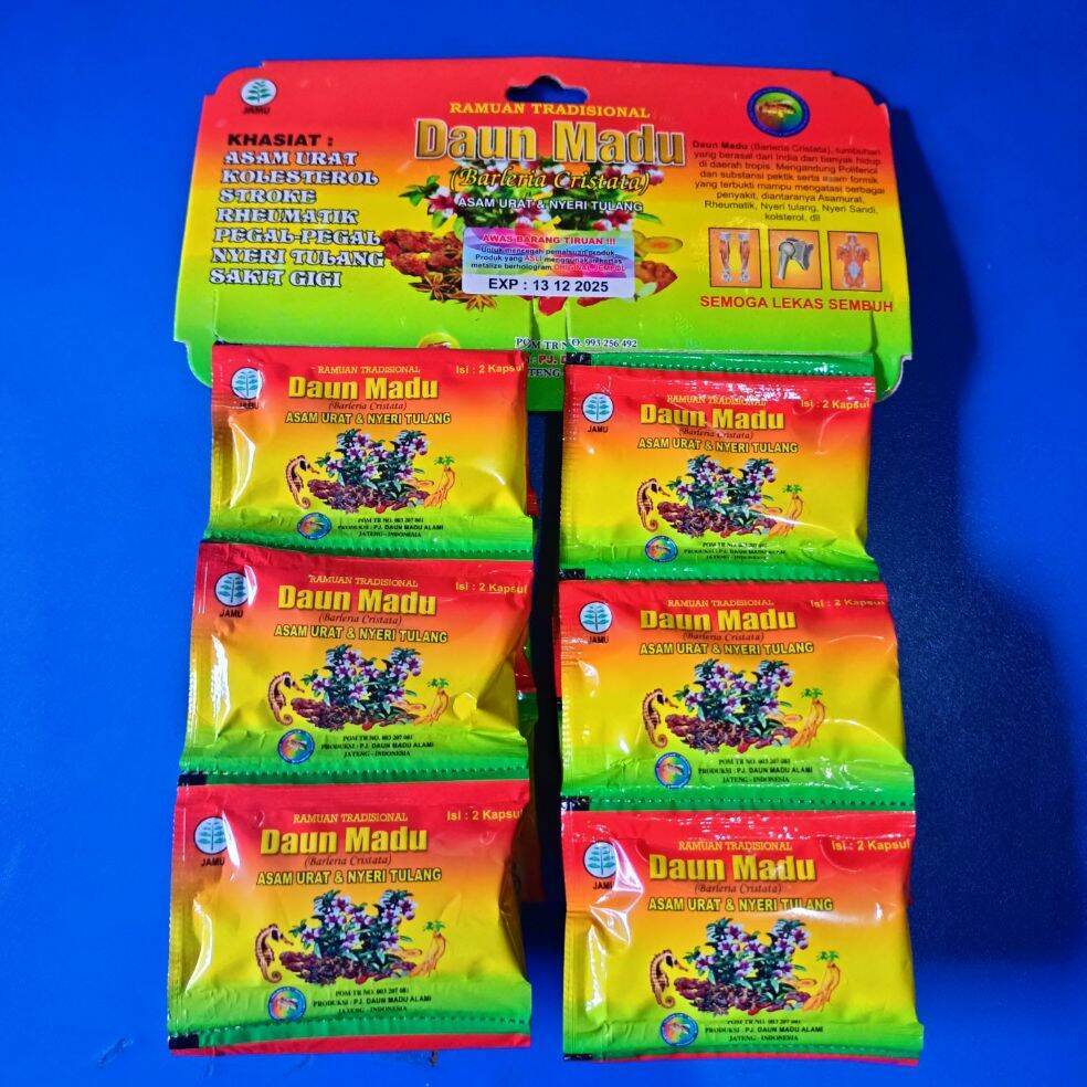 KAPSUL DAUN MADU JAMU ASAM URAT ORIGINAL 100%