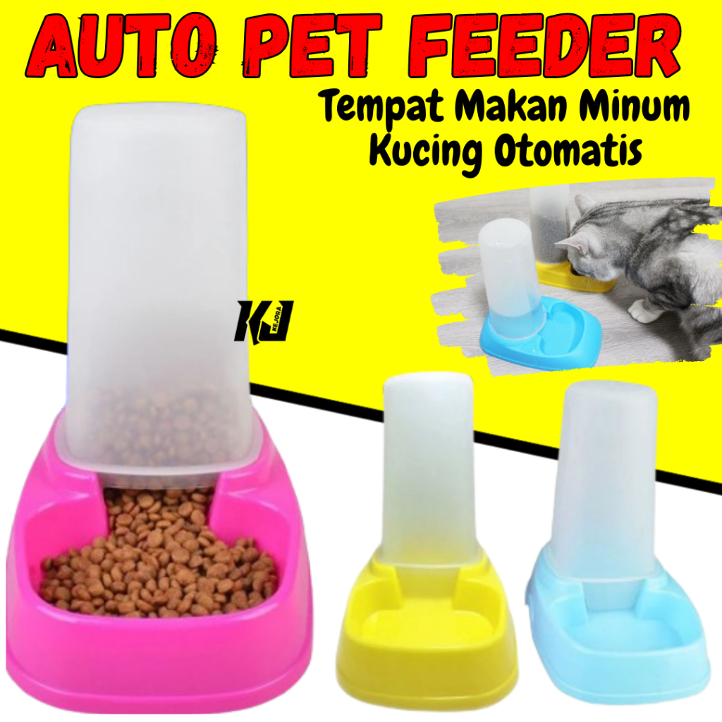 Auto Pet Feeder Tempat Makan Minum Kucing Dispenser Auto Pet Feeder Otomatis