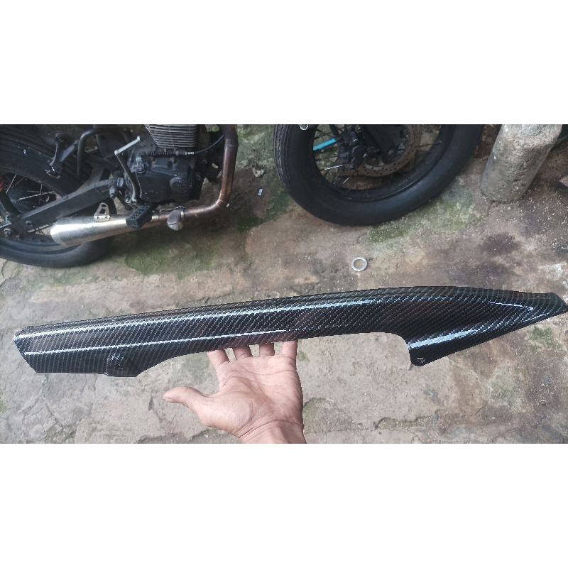 Tutup Cover Rantai Karbon RX King Scorpio Carbon