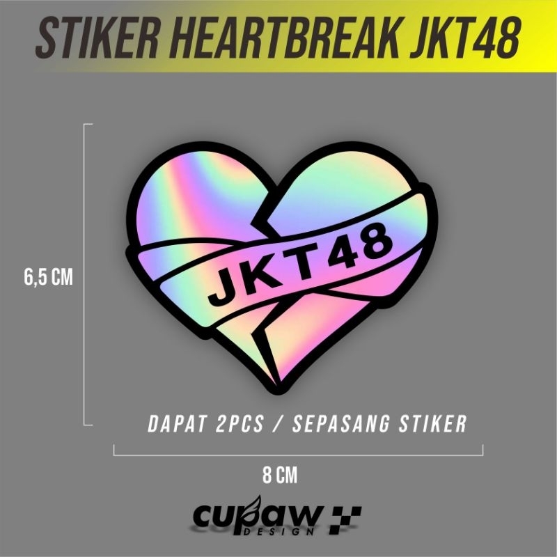 

Stiker jkt48 heartbreak hologram sepasang murah