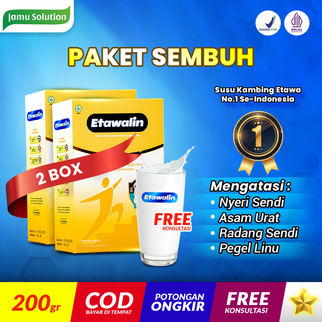 

Susu Kambing ETAWALIN Herbal Jamu Alami 2 Box Obat Pegel Linu Saraf Kejepit