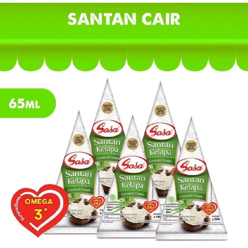 

paket 5Pcs sasa santan cair 65Ml