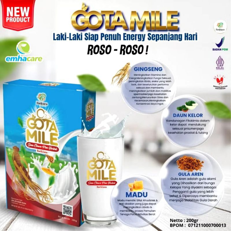 

GOTAMILK(susu kambing etawa untuk pria dengan gingseng dan daun kelor