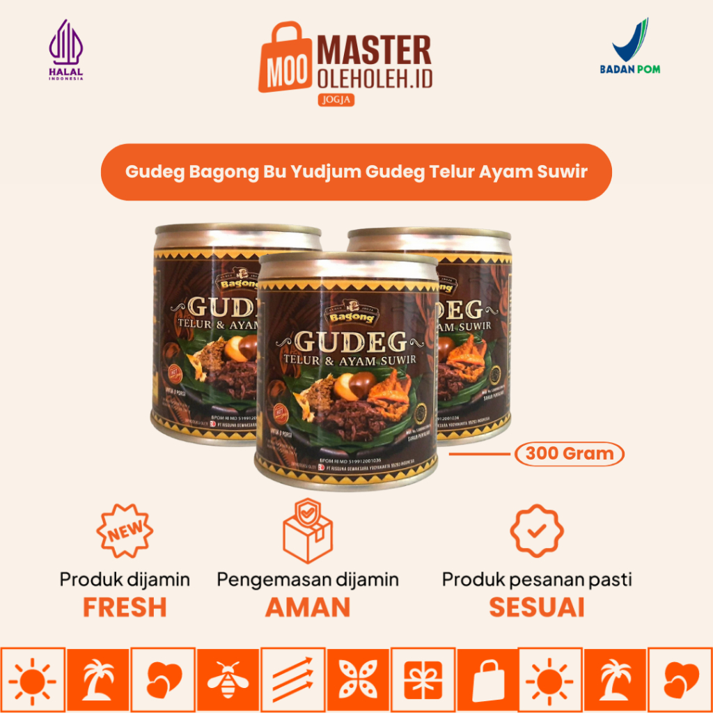 

[300gr] Gudeg Bagong Bu Yudjum Gratis Bubble/Dus Gudeg Jogja Gudeg Kaleng Aman Garansi Bocor