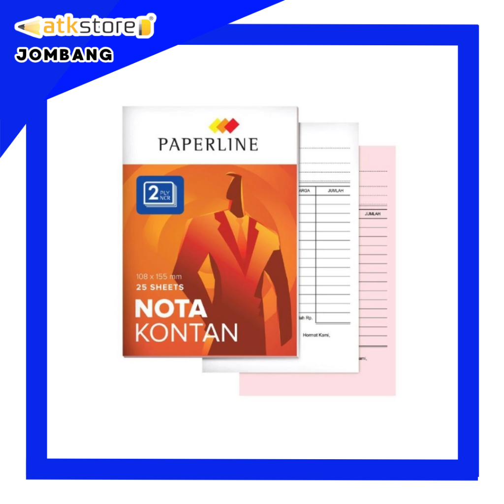 

(PACK) PAPERLINE Nota Kontan NCR K2 108 x 155 mm 2 PLY 25 Lembar Nota Pembayaran Kecil Rangkap - ATJ