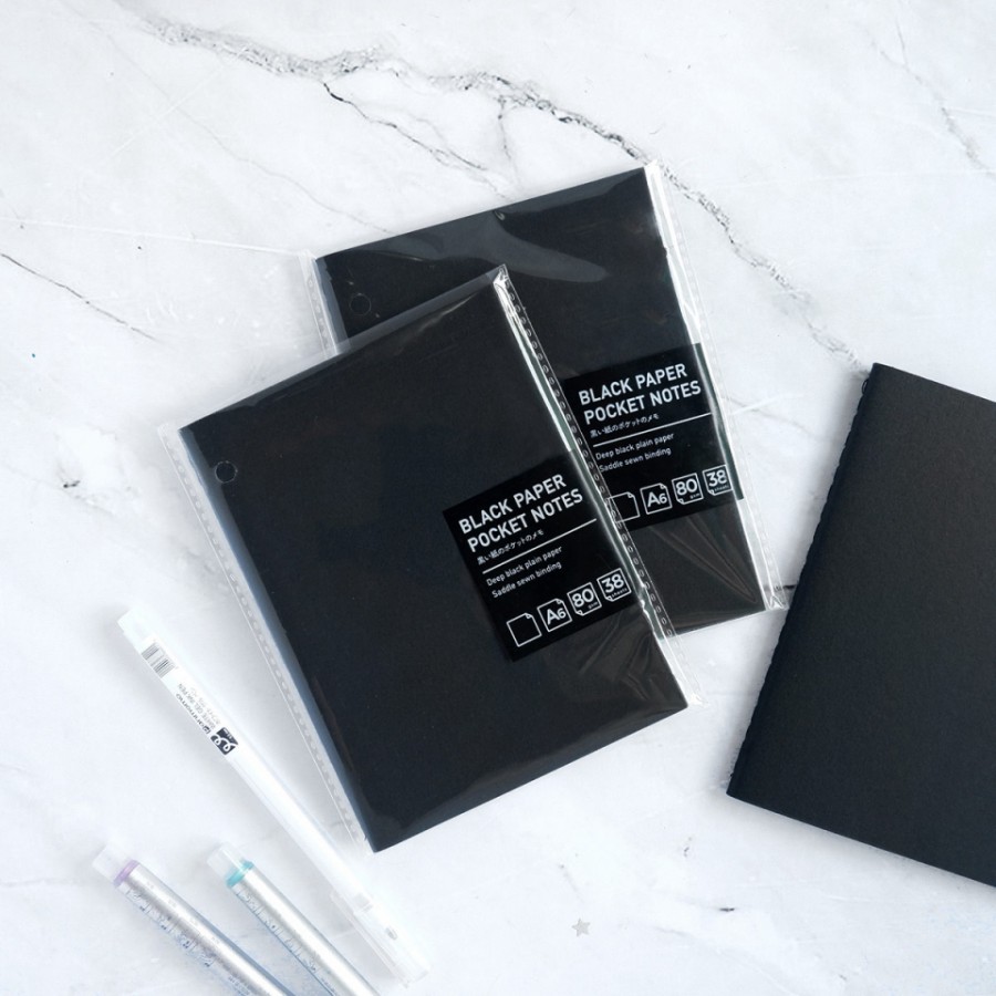 

PANMOMO Black Paper Pocket Notes A6